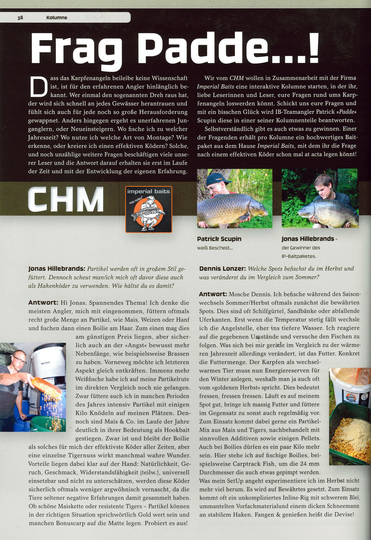 Mag Article CHM August 2015: Frag Padde…! mit Patrick Scupin
